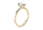 Delicacy Vintage Yellow Gold 18k Oval Engagement Ring