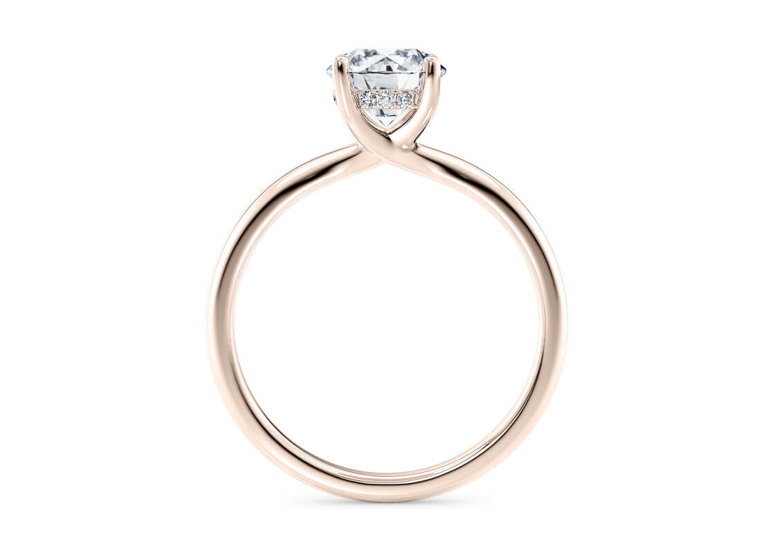 Paloma Solitaire Rose Gold 18k Round Engagement Ring