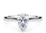 Contour Solitaire White Gold 18k Pear Engagement Ring