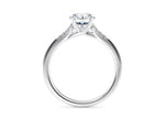 Thea Diamond Band Platinum Round Engagement Ring