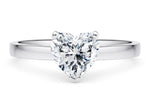 1477 Classic Solitaire Platinum Heart Engagement Ring