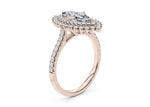 Berkeley Halo Rose Gold 18k Marquise Engagement Ring