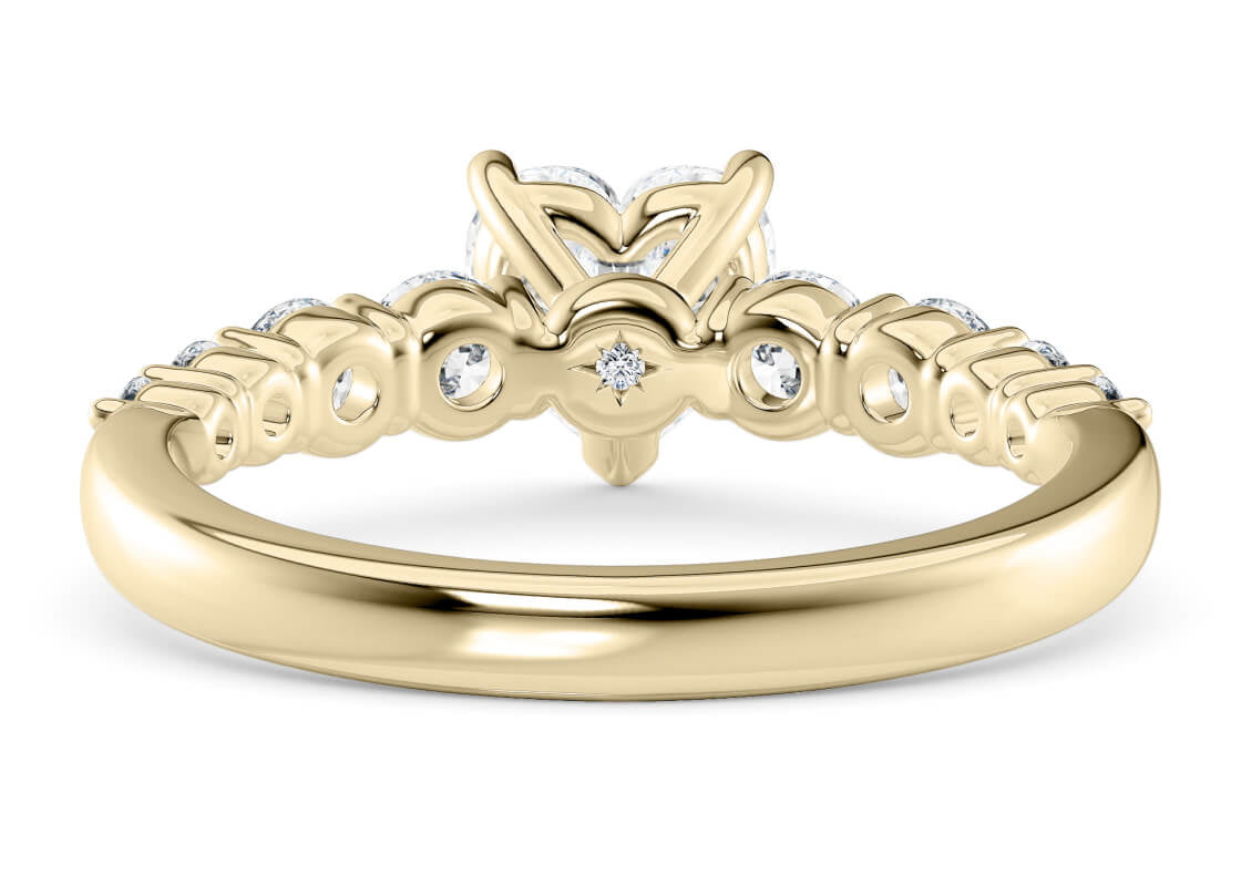 Lyra Diamond Band Yellow Gold 18k Heart Engagement Ring