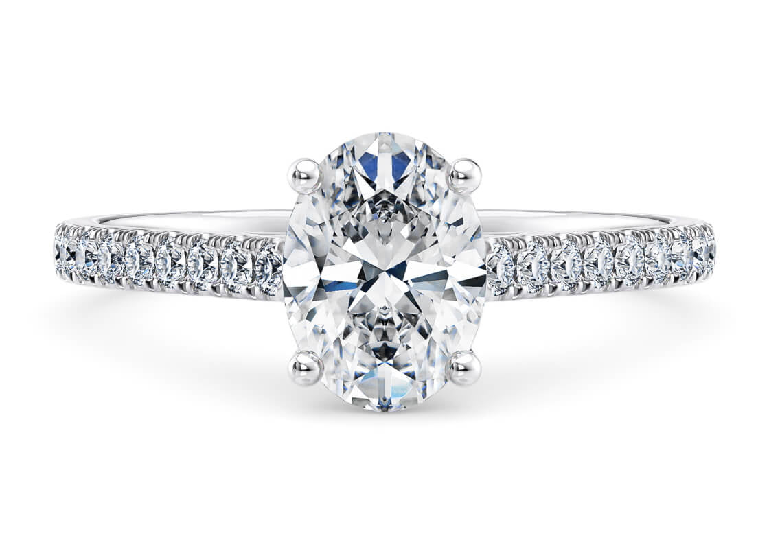 1477 Vintage Platinum Oval Engagement Ring
