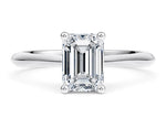 Iris Solitaire Platinum Emerald Engagement Ring