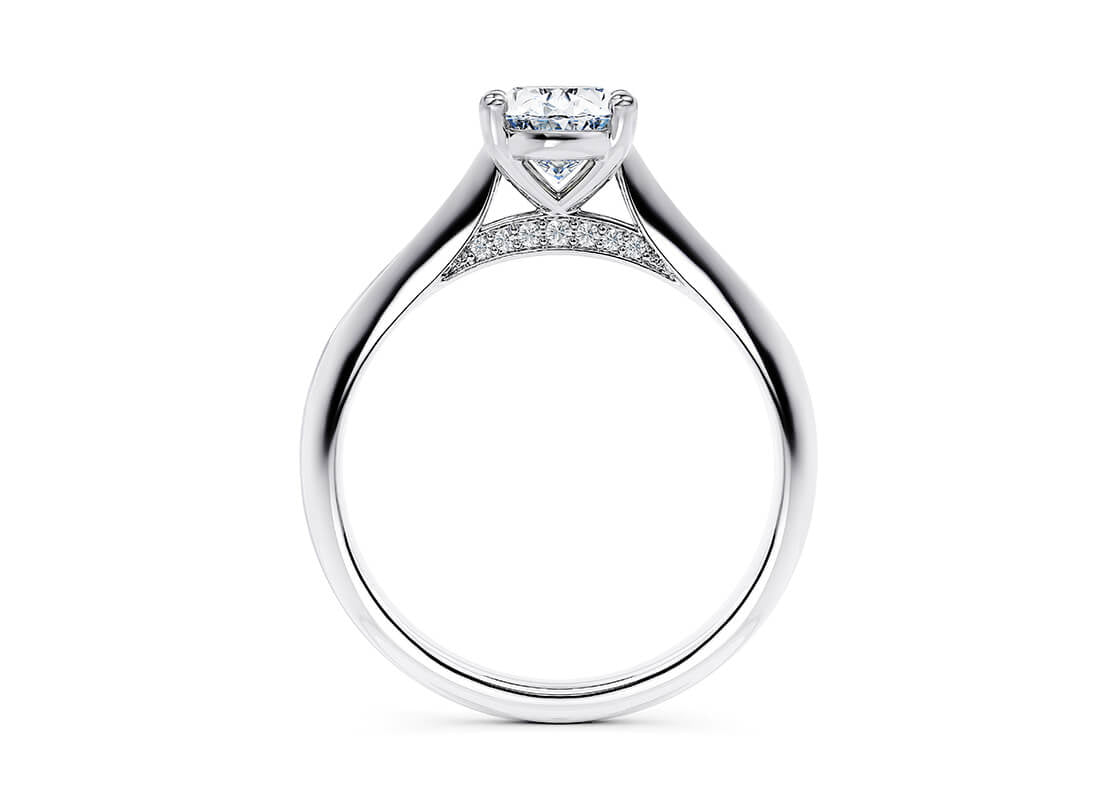 Iris Solitaire Platinum Oval Engagement Ring