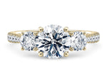 Lisbon Trilogy Yellow Gold 18k Round Engagement Ring