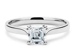 Contour Solitaire Platinum Asscher Engagement Ring