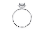 Isabella Halo Platinum Pear Engagement Ring