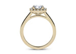 Zelda Halo Yellow Gold 18k Asscher Engagement Ring