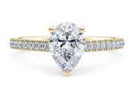 1477 Vintage Yellow Gold 18k Pear Engagement Ring