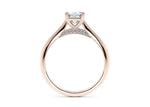 Iris Solitaire Rose Gold 18k Emerald Engagement Ring