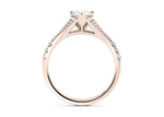 Oxford Diamond Band Rose Gold 18k Pear Engagement Ring