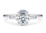 Alexandria Trilogy Platinum Oval Engagement Ring