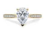 Victoria Diamond Band Yellow Gold 18k Pear Engagement Ring