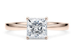 Delicacy Solitaire Rose Gold 18k Princess Engagement Ring