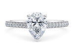 1477 Vintage Platinum Pear Engagement Ring