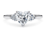Rosa Vintage Platinum Heart Engagement Ring