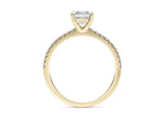 Aria Diamond Band Yellow Gold 18k Asscher Engagement Ring