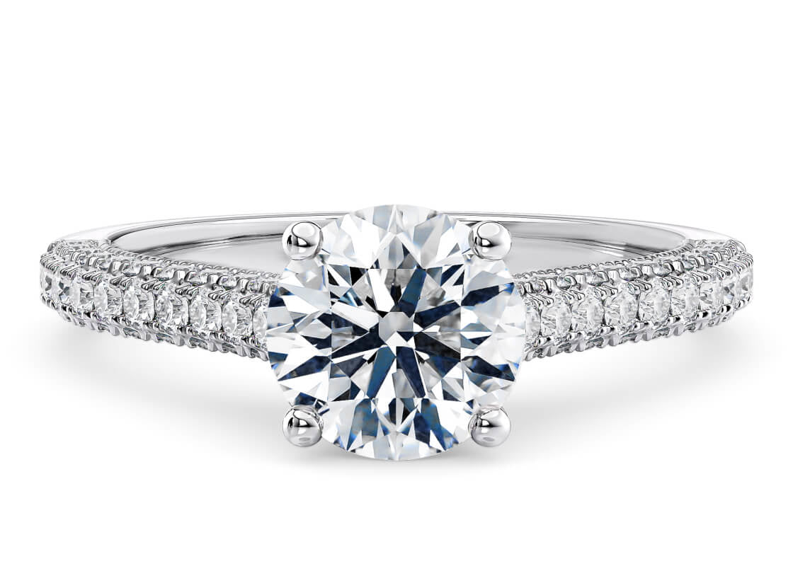 Bloomsbury Vintage Platinum Round Engagement Ring