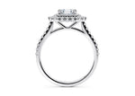 Berkeley Halo Platinum Asscher Engagement Ring