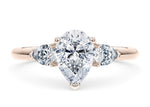 Florence Trilogy Rose Gold 18k Pear Engagement Ring