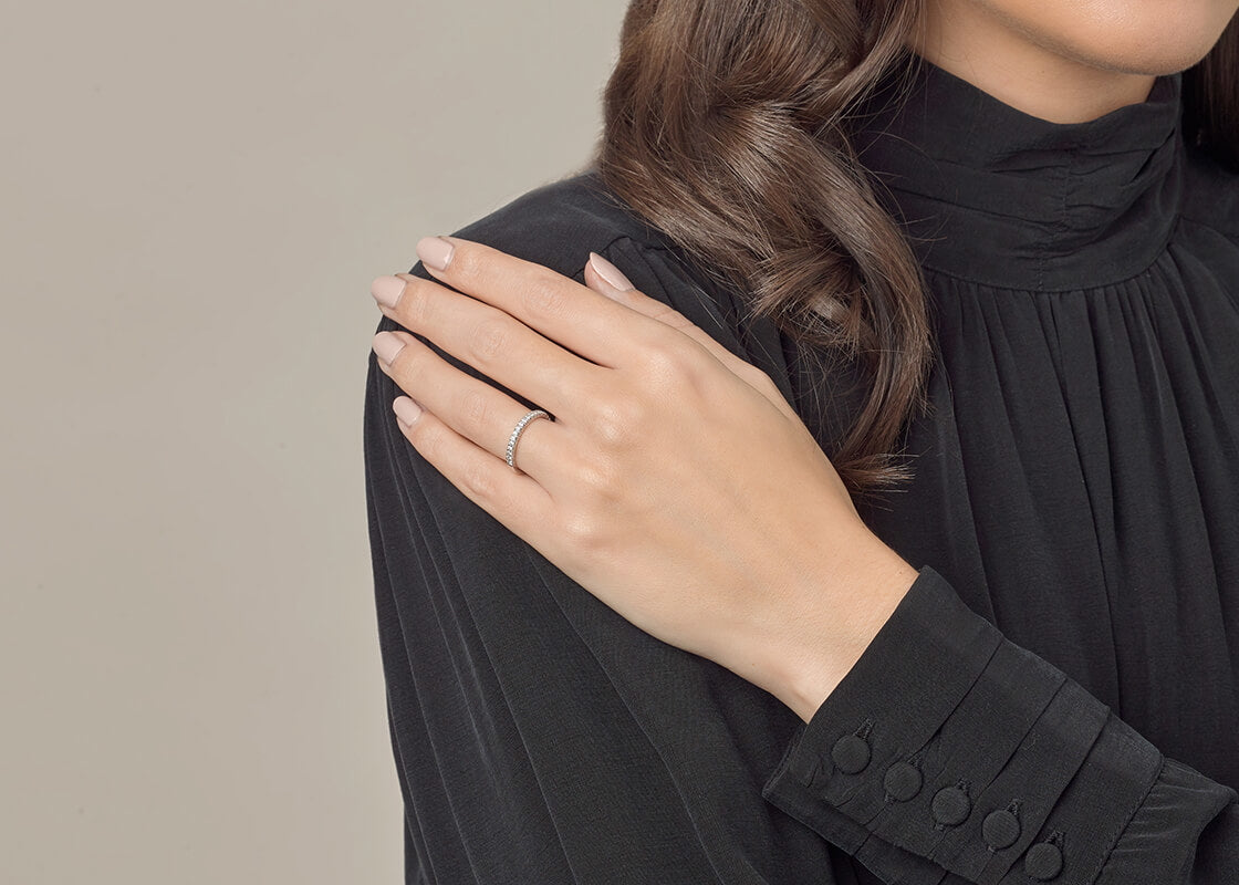 Kindrea Rose Gold 18k Half Set Eternity Ring