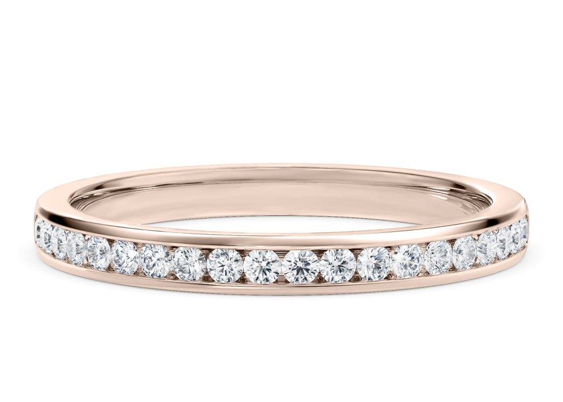 Tsarina Rose Gold 18k Half Set Eternity Ring