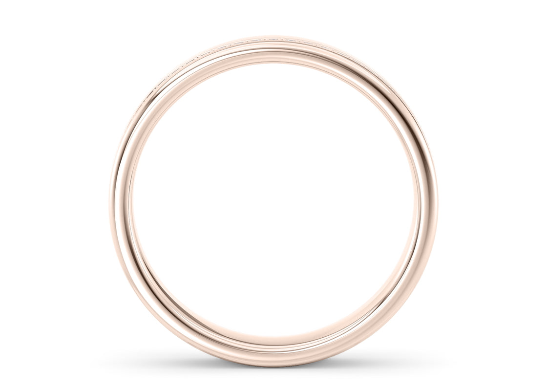 Andreas Rose Gold 18k Lab Grown Wedding Band