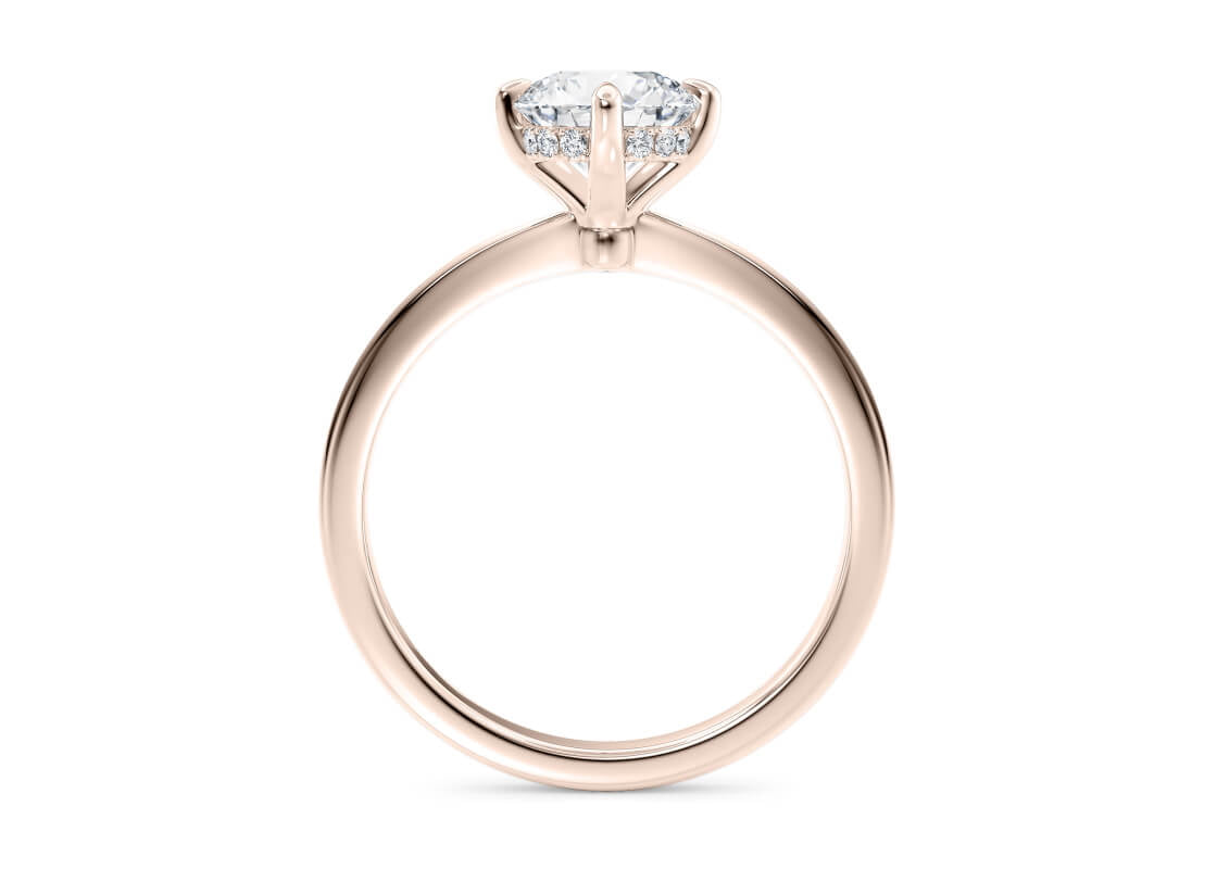 Starlight Compass Solitaire Rose Gold 18k Round Engagement Ring