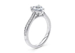 Victoria Diamond Band Platinum Heart Engagement Ring