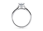 Victoria Diamond Band Platinum Oval Engagement Ring