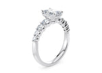 Lyra Diamond Band Platinum Radiant Engagement Ring