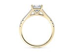 Oxford Diamond Band Yellow Gold 18k Princess Engagement Ring
