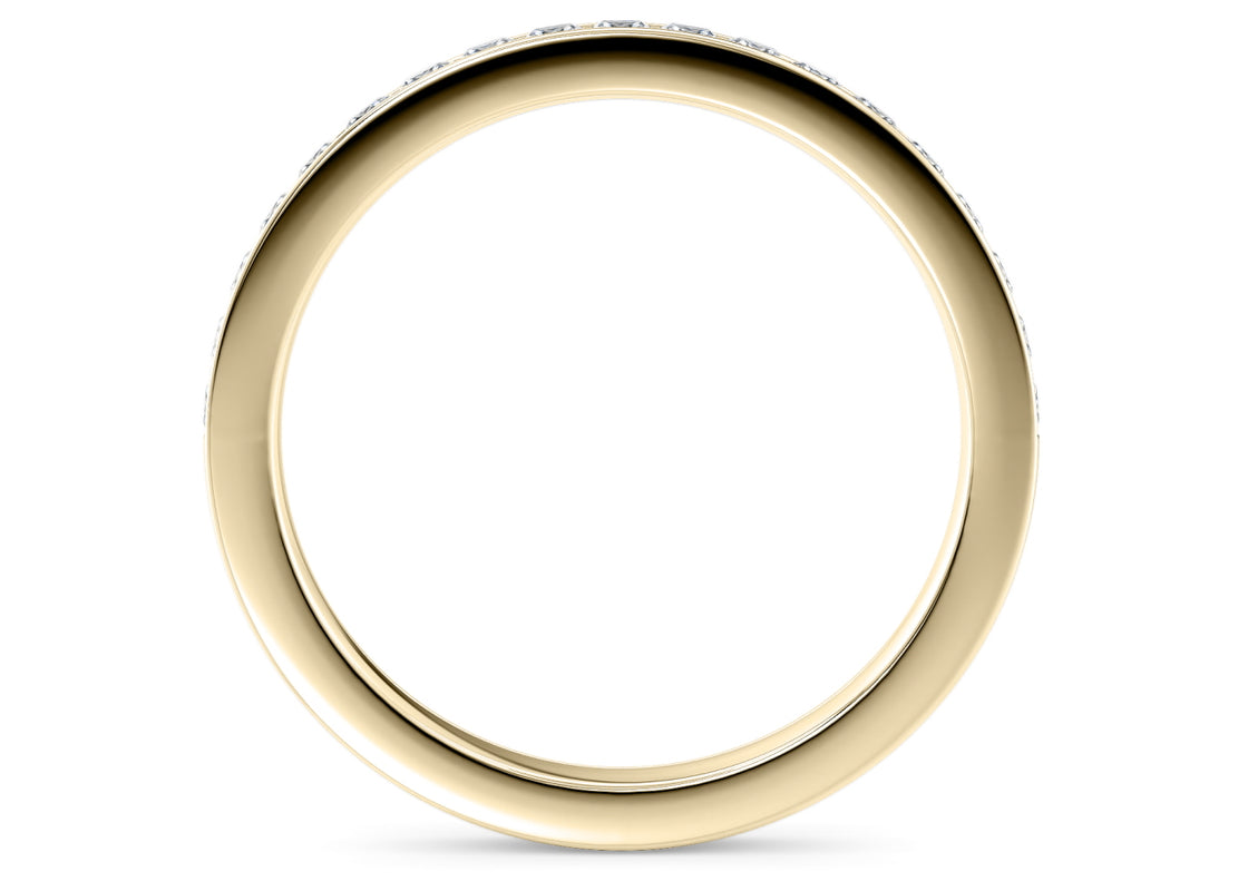 Aurora Yellow Gold 18k Half Set Eternity Ring