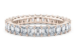 Regent Emerald Full Set Rose Gold 18k Lab Grown Eternity Ring