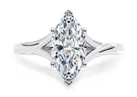 Hanover Solitaire Platinum Marquise Engagement Ring