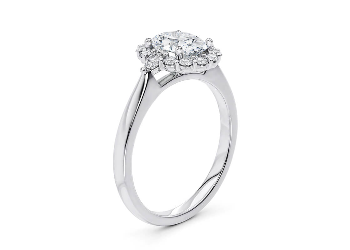 Hampstead Halo Platinum Oval Engagement Ring