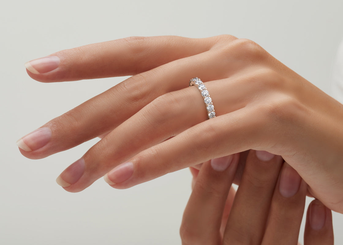 Mayfair Half Set Rose Gold 18k Natural Eternity Ring