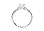 Thea Diamond Band Platinum Pear Engagement Ring
