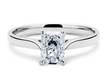 Contour Solitaire Platinum Radiant Engagement Ring