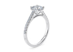 1477 Vintage Platinum Cushion Engagement Ring