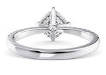 Asteria Compass Diamond Band Platinum Cushion Engagement Ring