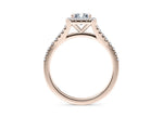 Battersea Halo Rose Gold 18k Radiant Engagement Ring