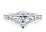 Oxford Diamond Band Platinum Pear Engagement Ring