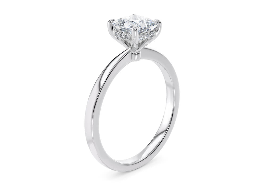 Starlight Solitaire Platinum Princess Engagement Ring