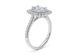 Berkeley Halo Platinum Radiant Engagement Ring