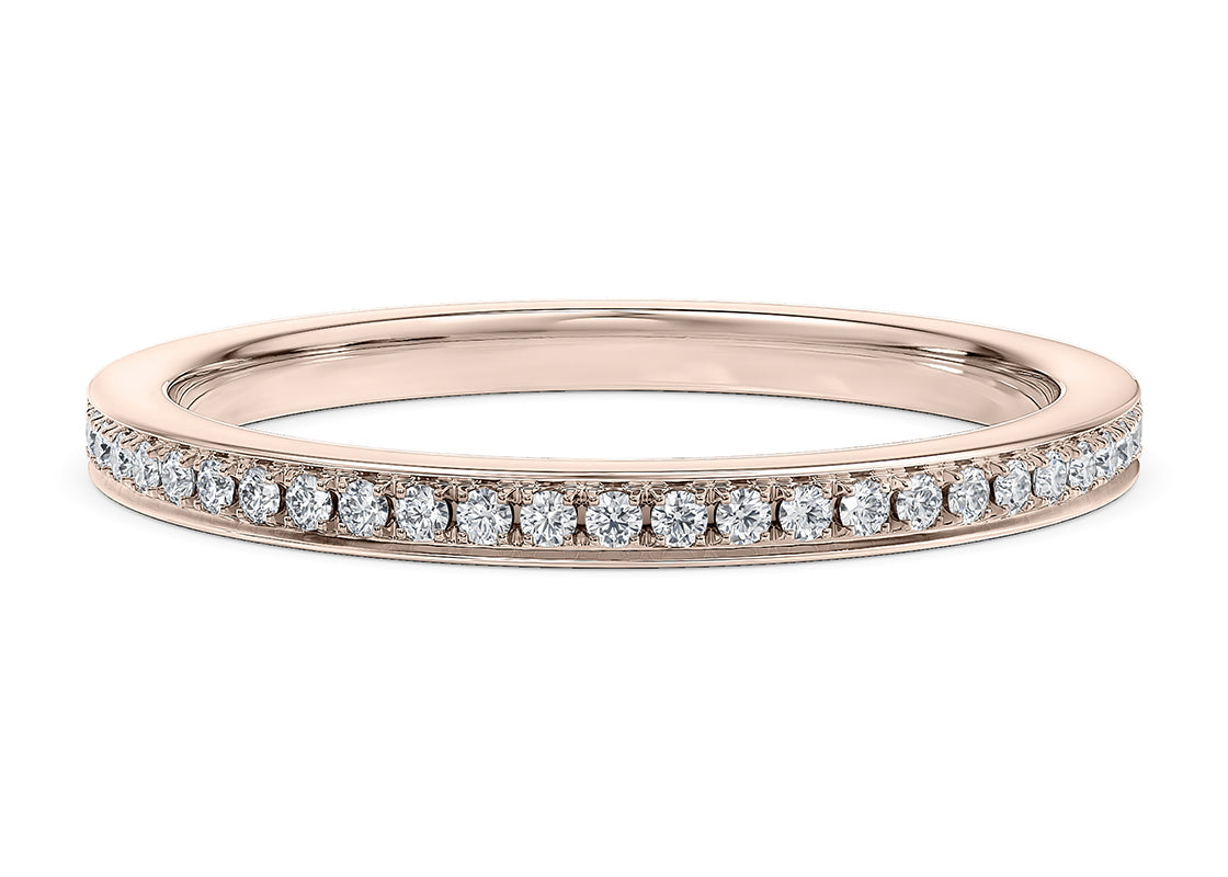 Paragon Lab Grown Rose Gold 18k Half Set Eternity Ring