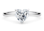 Starlight Solitaire Platinum Heart Engagement Ring