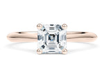 Iris Solitaire Rose Gold 18k Asscher Engagement Ring